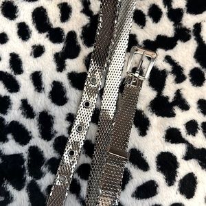 Vintage Whiting & Davis Mesh Silver Scale Belt
